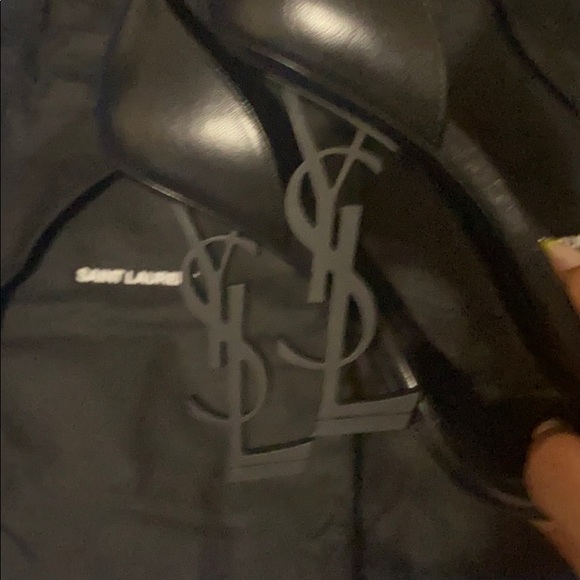 YSL Opyum heel sandals - matte black - Picture 5 of 8